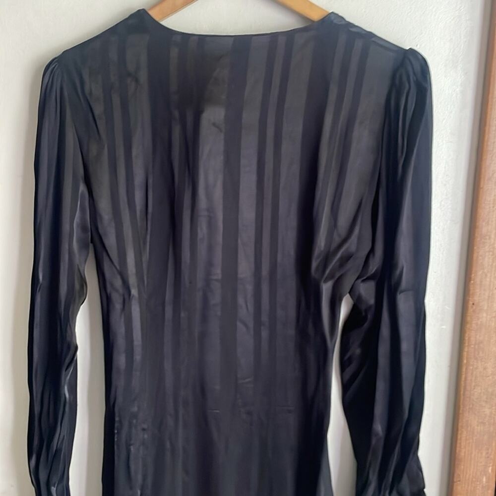 Anine Bing Penelope Dress Black Tonal Stripe - Picture 9 of 16